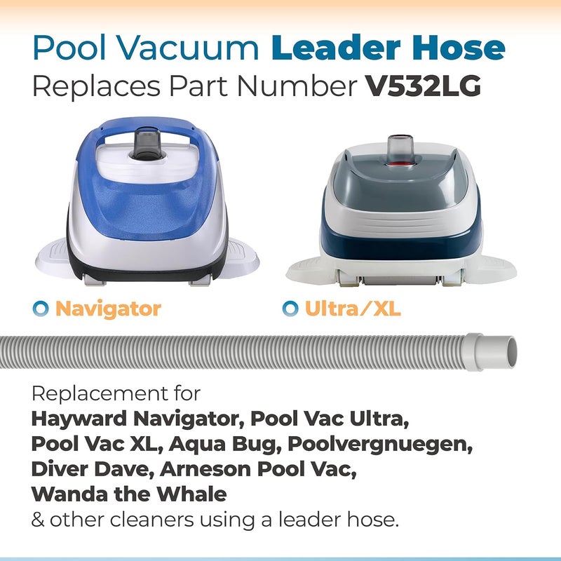 ANTOBLE V532LG Pool Vacuum Leader Hose Pool Cleaner Hose Replacement for Hayward Navigator, Pool Vac Ultra, Aqua Bug, Poolverneugen & More - Image 3